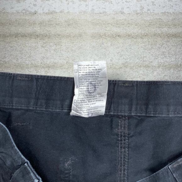 Vintage Carhartt Carpenter Pants Jet Black Canvas Baggy Wide Leg Dungarees 90s - Picture 5 of 5